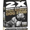 Bully Max 2X Calorie Dry Dog And Puppy Food PRO Series, High Protein, Healthy Weight Gain And Muscle Mass For All Breeds | 600 Calories Per Cup | Slow-Cooked | Zero Recalls