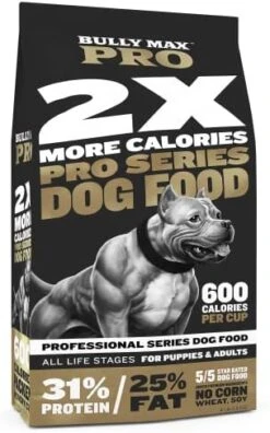 Bully Max 2X Calorie Dry Dog And Puppy Food PRO Series, High Protein, Healthy Weight Gain And Muscle Mass For All Breeds | 600 Calories Per Cup | Slow-Cooked | Zero Recalls 16 Bully Max 2X Calorie Dry Dog And Puppy Food PRO Series, High Protein, Healthy Weight Gain And Muscle Mass For All Breeds | 600 Calories Per Cup | Slow-Cooked | Zero Recalls -Zoomie Shop 417uC22nwkL. AC