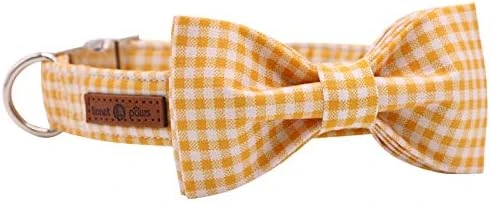 Lionet Paws Dog Collar With Bowtie - Cute Cotton Bowtie Dog Collar With Metal Buckle For Small Dog Girl Boy Gift, S, Neck 10-16in 14 Lionet Paws Dog Collar With Bowtie - Cute Cotton Bowtie Dog Collar With Metal Buckle For Small Dog Girl Boy Gift, S, Neck 10-16in - Image 14