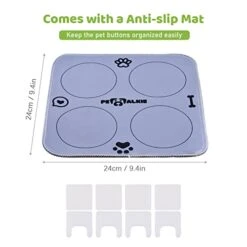 YALIYA 4pcs Colorful Large Voice Recording Buttons For Dog Training 30s Recording & Playback Dog Buttons For Communication Pet Training Buzzer Battery Powered Recordable Sound Buttons With Mat -Zoomie Shop 418bIak3HdL