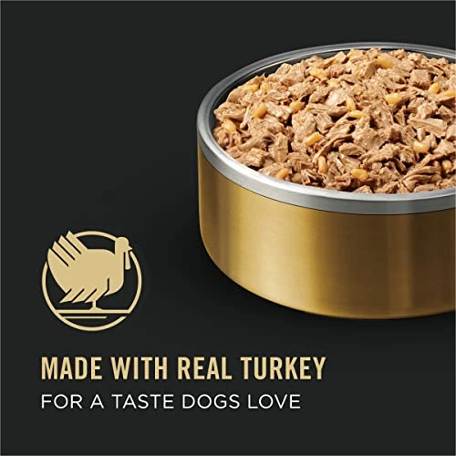 Purina Pro Plan Senior Dog Food Wet Gravy, BRIGHT MIND 7+ Turkey And Brown Rice Entree - (8) 10 Oz. Tubs 3 Purina Pro Plan Senior Dog Food Wet Gravy, BRIGHT MIND 7+ Turkey And Brown Rice Entree - (8) 10 Oz. Tubs - Image 3