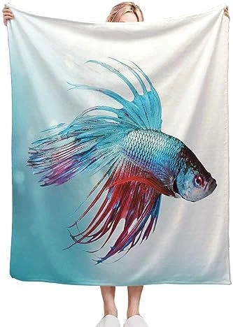 Sky Blue Dark Coral Throw Blanket For Couch, Bed, Sofa. Super Soft Lightweight Blanket, Throw Blanket Cozy, Warm And Breathable Fish Swimming Aquarium Sea Animal 70x80 Inches Aquarium 6 Sky Blue Dark Coral Throw Blanket For Couch, Bed, Sofa. Super Soft Lightweight Blanket, Throw Blanket Cozy, Warm And Breathable Fish Swimming Aquarium Sea Animal 70x80 Inches Aquarium - Image 6