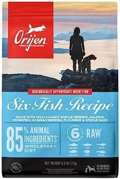 ORIJEN Original Dry Dog Food, Grain Free Dog Food For All Life Stages, Fresh Or Raw Ingredients, 4.5 Lb -Zoomie Shop 418kv73gr3L. AC