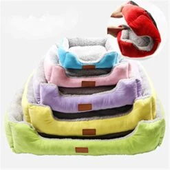 SENERY Winter Cute Pet Dog Bed Comfortable Soft Cotton Style Pet Nest Hand Wash Durable Cat Warm Kennel