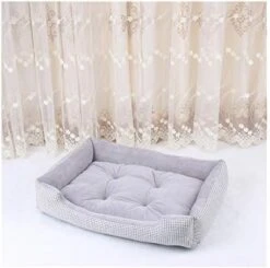 YangYan Pet Bed Big Dog Bed Warm Lattice Bed For Dogs Winter Dogs Matress Puppy Kennel Dog's Mat Cushion For Small Medium Large Dogs (Color : Pale Pinkish Gray, Size : 70x50cm) -Zoomie Shop 419O2Se0aXL. AC 1