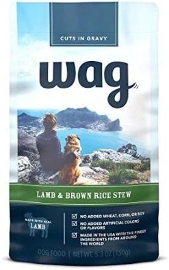 Amazon Brand - Wag Wet Dog Food Topper, Chicken & Lamb Brown Rice Stew In Gravy Variety Pack, 5.3 Oz Pouches (Pack Of 24) 16 Amazon Brand - Wag Wet Dog Food Topper, Chicken & Lamb Brown Rice Stew In Gravy Variety Pack, 5.3 Oz Pouches (Pack Of 24) -Zoomie Shop 419qURlU7LL. AC