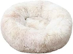 YangYan Round Washable Long Plush Dog Kennel New Super Soft Dog Mat Dog Basket Pet Bed Cat House Velvet Mats Sofa For Dog (Color : Sky Blue, Size : 40cm) -Zoomie Shop 41A8IxqDiAL. AC