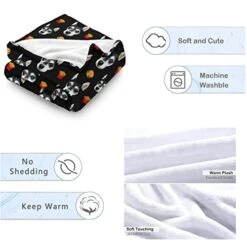 Novgarden Funny Custom Dog Blanket, Flannel Personalized Picture Blanket With Bone/Paw/Pizza/Fries/Hamburger Pattern Food Blanket Puppy Dog Memorial Gifts -Zoomie Shop 41ACo12rCPL