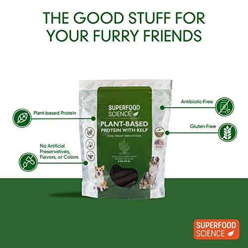 Superfood Science-Plant Based Dog Treats With Sweet Potato, Chia, Flaxseed, And Coconut Oil For Healthy Skin And Coat, Natural, Gluten Free Vegetarian Hypoallergenic, Protein Dog Training Treats 5 Oz 2 Superfood Science-Plant Based Dog Treats With Sweet Potato, Chia, Flaxseed, And Coconut Oil For Healthy Skin And Coat, Natural, Gluten Free Vegetarian Hypoallergenic, Protein Dog Training Treats 5 Oz - Image 2