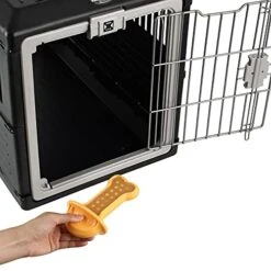 Dog Training Toy/Tools/Aid Treat Dispenser (Peanut Butter Toy For Crate Training, Secures To Crate, Reduces Anxiety) For Large/Medium/Small Size Dogs Cage Puppy Pet Crate Indoor Kennels Supplies -Zoomie Shop 41BLP3UbsGL