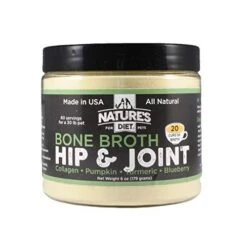 Nature's Diet Pet Original Bone Broth Protein Powder With Functional Benefits For Hip And Joint, Digestion, Skin And Coat (Hip & Joint, 6 Oz = 60 Servings)
