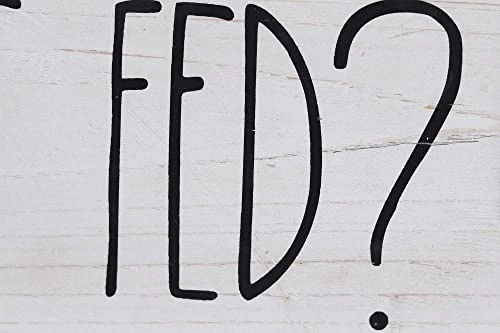 Dogs Fed? Yes/No Rusic Dog Sign, Whitewashed Wood Plaque With Black Metal Tag, Cute Dog Decor Gift For Dog Lover, 15 X 4.75 Inches 3 Dogs Fed? Yes/No Rusic Dog Sign, Whitewashed Wood Plaque With Black Metal Tag, Cute Dog Decor Gift For Dog Lover, 15 X 4.75 Inches - Image 3