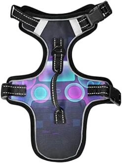 Poeticcity Seamless Colorful Japanese Food On White No Pull Vest Harness, Padded Reflective Adjustable Harnesses For Small To Large Dogs Cats With Leash Clips Easy Control Handle M -Zoomie Shop 41DMFUNYuCL. AC