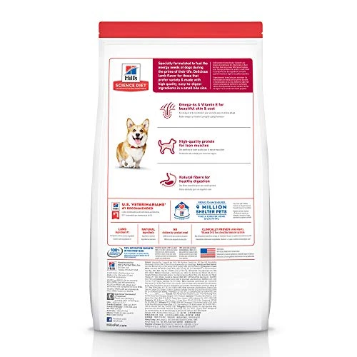 Hill's Science Diet Dry Dog Food, Adult, Small Bites, Lamb Meal & Brown Rice Recipe, 4.5 Lb. Bag 2 Hill's Science Diet Dry Dog Food, Adult, Small Bites, Lamb Meal & Brown Rice Recipe, 4.5 Lb. Bag - Image 2