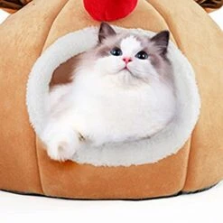 JENPECH Christmas Style Cat Bed House - Comfortable Christmas Reindeer Shape Dog Bed Cave Warm Sleeping Bag Sofa Cushion Nest For Small Puppies Kitten Camel S 11 JENPECH Christmas Style Cat Bed House - Comfortable Christmas Reindeer Shape Dog Bed Cave Warm Sleeping Bag Sofa Cushion Nest For Small Puppies Kitten Camel S -Zoomie Shop 41EPIMvSKyL