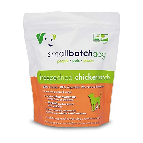Smallbatch Pets Freeze-Dried Premium Raw Food Diet For Dogs, Chicken Recipe, 14 Oz, Made In The USA, Organic Produce, Humanely Raised Meat, Hydrate And Serve Patties, Single Source Protein, Healthy 1 Smallbatch Pets Freeze-Dried Premium Raw Food Diet For Dogs, Chicken Recipe, 14 Oz, Made In The USA, Organic Produce, Humanely Raised Meat, Hydrate And Serve Patties, Single Source Protein, Healthy