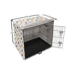 Ambesonne Dog Dog Crate Cover, Funny Dogs Flying With Food Bowl And Bones Pets Companion Illustration, Easy To Use Pet Kennel Cover For Small Dogs Puppies Kittens, 18 Inch, Slate Blue Ginger 11 Ambesonne Dog Dog Crate Cover, Funny Dogs Flying With Food Bowl And Bones Pets Companion Illustration, Easy To Use Pet Kennel Cover For Small Dogs Puppies Kittens, 18 Inch, Slate Blue Ginger -Zoomie Shop 41F0Pk83A4L
