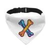GENERIC Bones Pet Bandana Collar - Dog Food Scarf Collar - Art Dog Bandana - XL