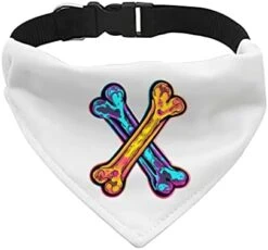 GENERIC Bones Pet Bandana Collar - Dog Food Scarf Collar - Art Dog Bandana - XL -Zoomie Shop 41FTva9zvWL. AC