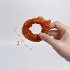 Gootoe Turkey Tendon Dog Treats – 100% USA-Sourced, Natural Snack, Premium Training Chews, Hypoallergenic, Reseal Value Bags, Sizes For Small Medium & Large Dogs, Ring (Medium) 3 Unit/Pack