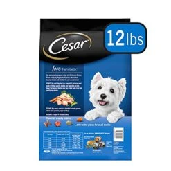 CESAR Small Breed Dry Dog Food Rotisserie Chicken Flavor With Spring Vegetables Garnish Dog Kibble, 12 Lb. Bag -Zoomie Shop 41GQ5760gVS
