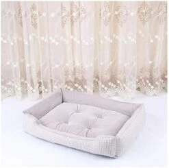 YangYan Pet Bed Big Dog Bed Warm Lattice Bed For Dogs Winter Dogs Matress Puppy Kennel Dog's Mat Cushion For Small Medium Large Dogs (Color : Pale Pinkish Gray, Size : 70x50cm) -Zoomie Shop 41GRbIq9SBL. AC