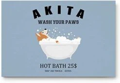 Animals Doormats, Non Slip Washable Indoor Mat, Quickly Absorb Moisture And Resist Dirt Rugs For Enterway 18x30 Inch Pet Dog Corgi Wash Your Paws In Bathtub -Zoomie Shop 41GV6kJKlHL. AC