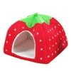 Watonic Dog ​​Bed Cat Bed,Dog House Pet Dog Wave Point House Cat House Strawberry House Pet Supplies Dog Kennel (Red,XL)