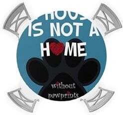 Aomike Round Fitted Tablecloth, Valentine's Day Pet Dog Paw Print Black Rose Flower Blue Elastic Edge Tablecloth Waterproof Wipeable Table Cover For Dinning Fits Tables Up To 36" - 44" -Zoomie Shop 41HZ3wDuEIL. AC