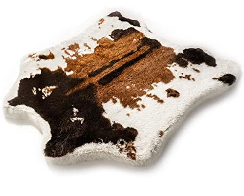 PAW BRANDS Puprug Faux Cowhide Memory Foam Orthopedic Dog Bed, Premium Memory Foam Base With Ultra-Soft Faux Fur Cover, Water-Resistant Liner, Easy To Clean (Brown And White) 3 PAW BRANDS Puprug Faux Cowhide Memory Foam Orthopedic Dog Bed, Premium Memory Foam Base With Ultra-Soft Faux Fur Cover, Water-Resistant Liner, Easy To Clean (Brown And White) - Image 3