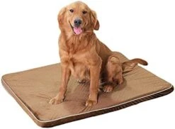 SHRADS Canvas Pet Dog Bed Mat Thin Washable Dog Crate Mattress Non Slip Memory Foam Orthopedic Dog Bed (X-Large,Blue) -Zoomie Shop 41HgIixmEKL. AC