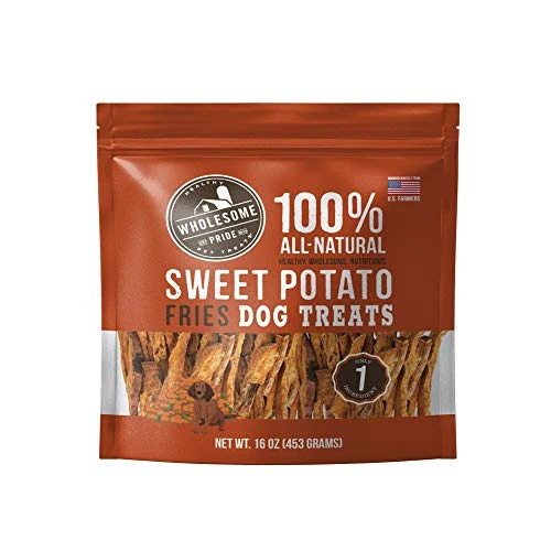 Wholesome Pride Sweet Potato Fries Dog Treats, Dehydrated, Made In The USA, Grain Free, Healthy Dog Chews, 16 Oz 1 Wholesome Pride Sweet Potato Fries Dog Treats, Dehydrated, Made In The USA, Grain Free, Healthy Dog Chews, 16 Oz