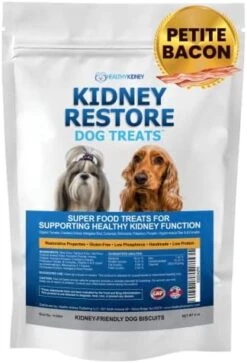 Kidney Restore Bacon Flavor Dog Treats: Low Protein Dog Treats For Kidney Health. Kidney Dog Treats For Kidney Function For Dogs. Renal Friendly Low Protein -Zoomie Shop 41I HtnNYL. AC