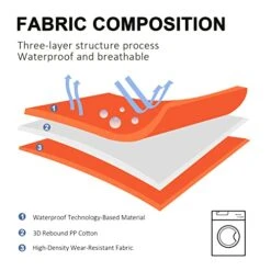 BDEUS 51x35In Large Size Outdoor Dog Bed, Waterproof & Portable Camping Travel Pet Mat, Easy To Clean, Washable Odor Resistant Pet Cooling Pad (Orange) -Zoomie Shop 41J11nVRTXL