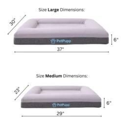 PetPupp Premium Dog Beds For Large And Medium Dogs –Orthopedic Dog Bed With Memory Foam & Machine Washable Cover Suitable As Puppy Beds For Small Dogs – Waterproof Dog Bed Outdoor, YKK Zipper (Medium) -Zoomie Shop 41JAT9HyKzL