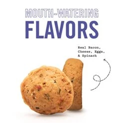 Three Dog Bakery Skillet Bites With Eggs, Bacon, Cheese, And Spinach, Soft-Baked Premium Dog Treats, 3 Pound Bag, Brown (320055) -Zoomie Shop 41JuAgThwXL