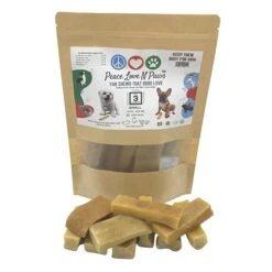 Peace Love N Paws Himalayan Yak Cheese Dog Chews - For Small Dogs - All Natural |High Protein | Long Lasting | Vegetarian Dog Bones (Small 10 Sticks (<20 Lbs Dogs))
