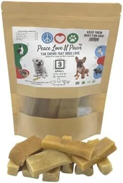 Peace Love N Paws Himalayan Yak Cheese Dog Chews - For Small Dogs - All Natural |High Protein | Long Lasting | Vegetarian Dog Bones (Small 10 Sticks (<20 Lbs Dogs)) -Zoomie Shop 41K7zhpKgJS. AC