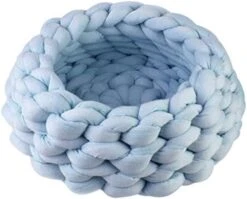SENERY Soft Pet Bed Round Kennels Handmade Knitting Coarse Wool Dog House Warm Plush Cozy Cat Nest Mat Pad 40CM -Zoomie Shop 41KH2zgCtML. AC