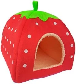 JENPECH Pet Cashmere Strawberry Tent - Cute Point Print Outdoor Indoor Travelling Dogs Cats House - Lovely Strawberry Dog Puppy Cats Indoor Foldable Soft Warm Bed Pet House Kennel Tent 12 JENPECH Pet Cashmere Strawberry Tent - Cute Point Print Outdoor Indoor Travelling Dogs Cats House - Lovely Strawberry Dog Puppy Cats Indoor Foldable Soft Warm Bed Pet House Kennel Tent -Zoomie Shop 41KTELmG8L. AC