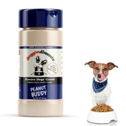 Doggondiments Dog Peanut Butter Flavor Dog Food Topper, Fun People Food Flavors, Powder, Flavor Food Toppers For Dogs, Dog Food Toppers For Dogs For Small & Large Breeds, Dry & Wet Dog Food Toppers