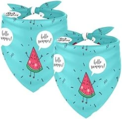 2 Pack Adjustable Dog Bandana,Soft Washable Triangle Bib Hello Summer Cute Food Ice Cream Pineapple Kerchief Scarfs For Small Medium Large Dogs And Cats -Zoomie Shop 41LN1sTAGwL. AC