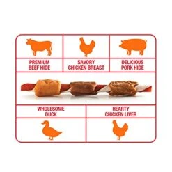 Good'N'Fun Triple Flavored Rawhide Kabobs For Dogs, 1.5 Pound (Pack Of 1) 9 Good'N'Fun Triple Flavored Rawhide Kabobs For Dogs, 1.5 Pound (Pack Of 1) -Zoomie Shop 41LRZpgjtAS