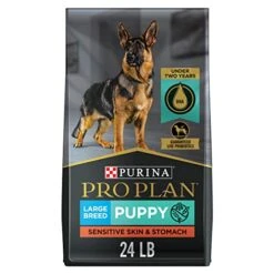 Purina Pro Plan Sensitive Skin And Stomach Large Breed Puppy Food With Probiotics, Salmon & Rice Formula - 24 Lb. Bag