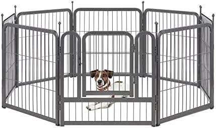 TMEE Dog Playpens 8/16 Panels Dog Pen Outdoor Indoor Dog Fence Exercise Pen 24 Inch Height Pet Play Yard Gate With Doors For Small Dogs/Puppies, Pet Playpen For RV, Camping, Yard, 8 Pcs 9 TMEE Dog Playpens 8/16 Panels Dog Pen Outdoor Indoor Dog Fence Exercise Pen 24 Inch Height Pet Play Yard Gate With Doors For Small Dogs/Puppies, Pet Playpen For RV, Camping, Yard, 8 Pcs - Image 9