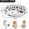 24 Inch Cow Pet Bed, Dog Bed Plush Cat Mat Fulffy Comfy Padded Sleeping Dog Cot For Medium Small Dogs Puppy Kitty
