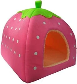 JENPECH Pet Cashmere Strawberry Tent - Cute Point Print Outdoor Indoor Travelling Dogs Cats House - Lovely Strawberry Dog Puppy Cats Indoor Foldable Soft Warm Bed Pet House Kennel Tent 10 JENPECH Pet Cashmere Strawberry Tent - Cute Point Print Outdoor Indoor Travelling Dogs Cats House - Lovely Strawberry Dog Puppy Cats Indoor Foldable Soft Warm Bed Pet House Kennel Tent -Zoomie Shop 41M3ilZcaL. AC