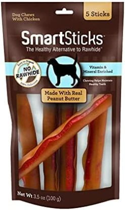 SmartBones SmartSticks, Treat Your Dog To A Rawhide-Free Chew Made With Real Meat And Vegetables 25 Count (Pack Of 1) -Zoomie Shop 41MFKjzs4RL. AC