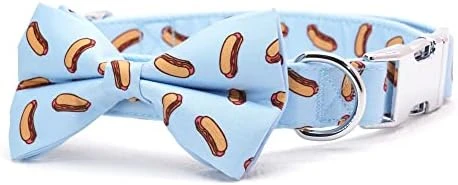 Dog Collar With Bow, Hotdog Dog Bowtie, Bowtie Dog Collar Adjustable Dog Collars For Small Medium Large Dogs And Cats 15 Dog Collar With Bow, Hotdog Dog Bowtie, Bowtie Dog Collar Adjustable Dog Collars For Small Medium Large Dogs And Cats - Image 15