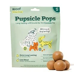 WOOF Pupsicle Pops, Delicious Long Lasting Dog Treats, Refills For The Pupsicle, Pre-Made Dog Treats For Dogs, Natural Ingredients, Low-Mess Chicken Pet Treats - Small Pops - 10 Count